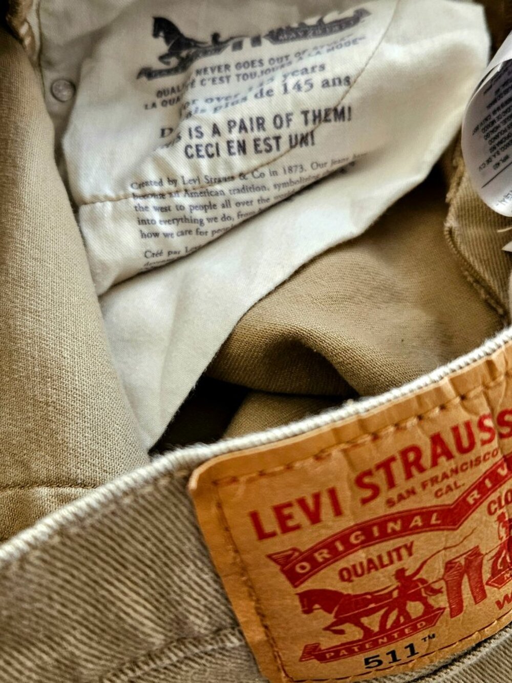 Levi’s 511 Slim Fit Jeans – Beige (32x32) • Excellent Condition - Picture 10 of 12